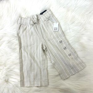 NWT Baby Gap Neutral Striped Linen Pants Toddler Girl Size 12-18M
